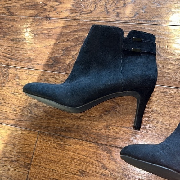 Alfani Womens Step 'N Flex Faust Booties Suede Almond Toe Ankle Fashion Boots - Picture 9 of 12